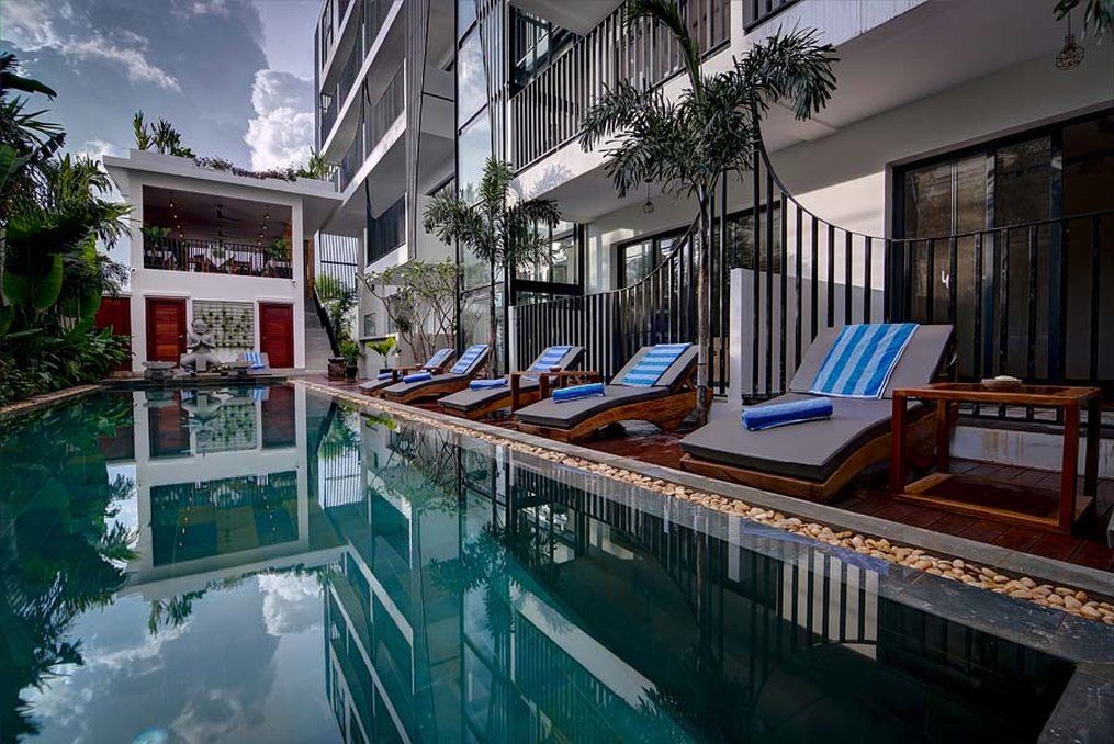 The Thirdfold Residence Сием Реап Екстериор снимка The hotel's pool